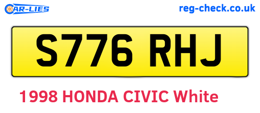 S776RHJ are the vehicle registration plates.