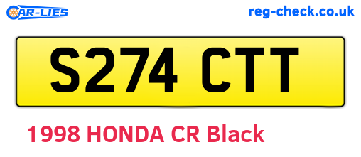 S274CTT are the vehicle registration plates.