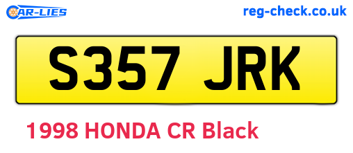 S357JRK are the vehicle registration plates.