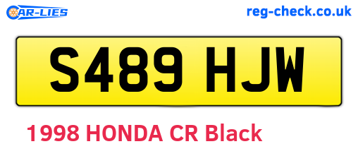 S489HJW are the vehicle registration plates.