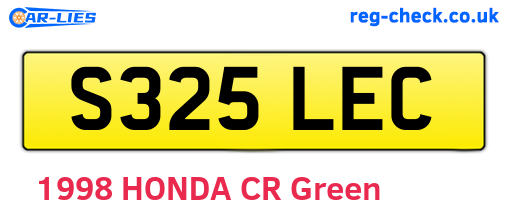 S325LEC are the vehicle registration plates.
