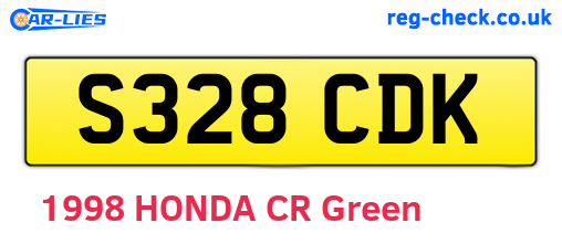 S328CDK are the vehicle registration plates.