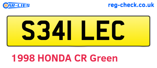 S341LEC are the vehicle registration plates.