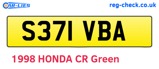 S371VBA are the vehicle registration plates.