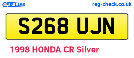 S268UJN are the vehicle registration plates.