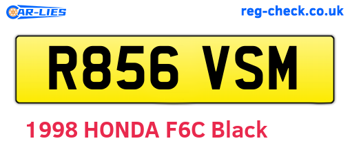 R856VSM are the vehicle registration plates.