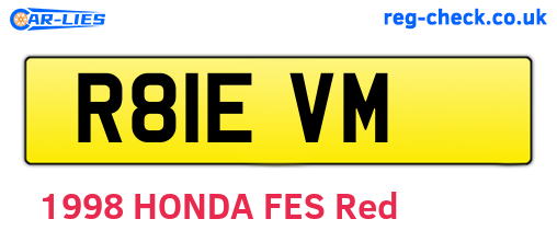 R81EVM are the vehicle registration plates.