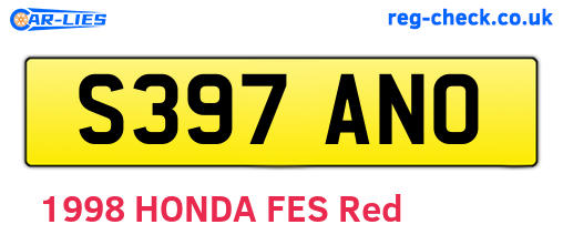 S397ANO are the vehicle registration plates.