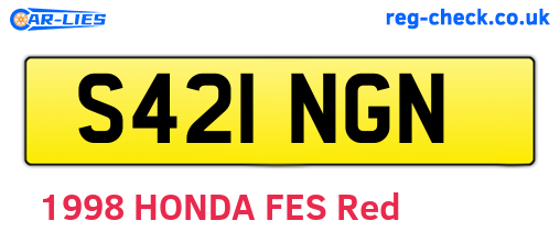 S421NGN are the vehicle registration plates.