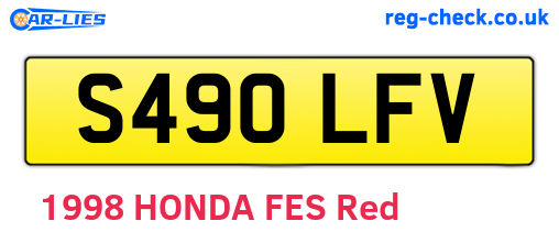 S490LFV are the vehicle registration plates.