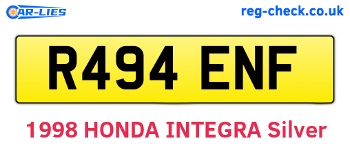R494ENF are the vehicle registration plates.