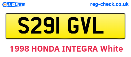 S291GVL are the vehicle registration plates.