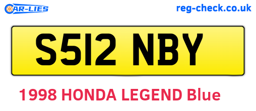 S512NBY are the vehicle registration plates.
