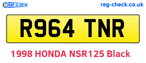R964TNR are the vehicle registration plates.