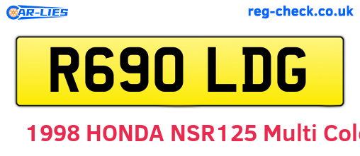 R690LDG are the vehicle registration plates.