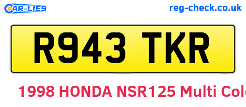 R943TKR are the vehicle registration plates.