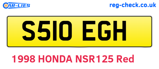 S510EGH are the vehicle registration plates.