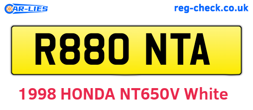 R880NTA are the vehicle registration plates.