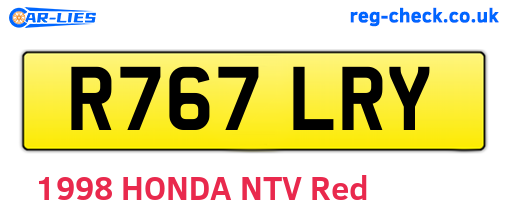 R767LRY are the vehicle registration plates.