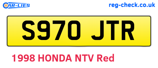 S970JTR are the vehicle registration plates.