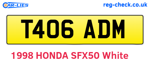 T406ADM are the vehicle registration plates.