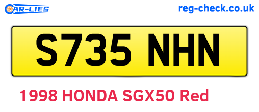 S735NHN are the vehicle registration plates.