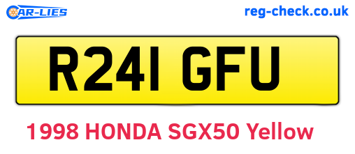 R241GFU are the vehicle registration plates.