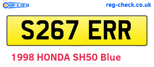S267ERR are the vehicle registration plates.