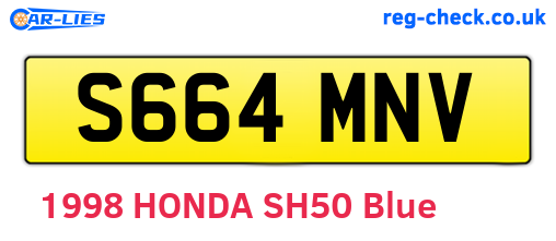 S664MNV are the vehicle registration plates.