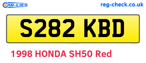 S282KBD are the vehicle registration plates.