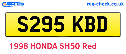 S295KBD are the vehicle registration plates.