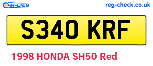 S340KRF are the vehicle registration plates.