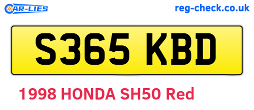 S365KBD are the vehicle registration plates.