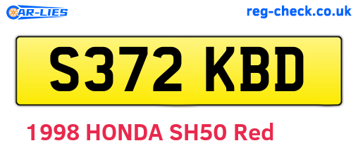 S372KBD are the vehicle registration plates.