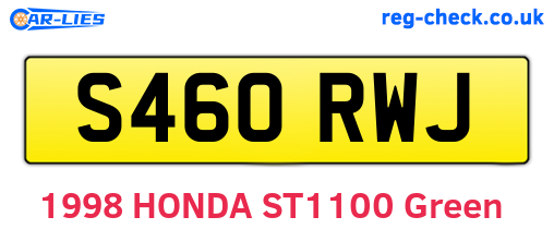 S460RWJ are the vehicle registration plates.