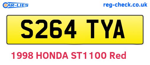 S264TYA are the vehicle registration plates.