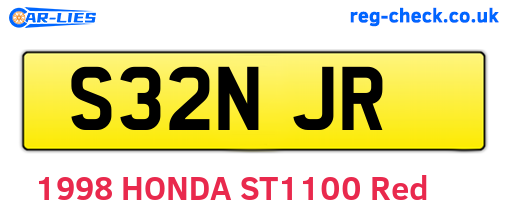 S32NJR are the vehicle registration plates.