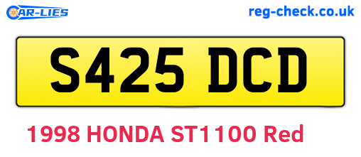 S425DCD are the vehicle registration plates.