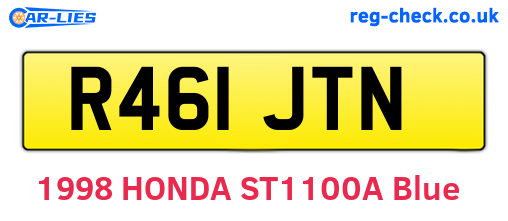 R461JTN are the vehicle registration plates.