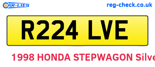 R224LVE are the vehicle registration plates.