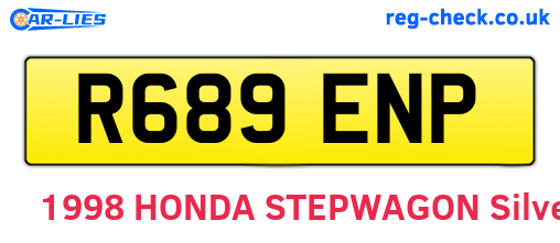 R689ENP are the vehicle registration plates.