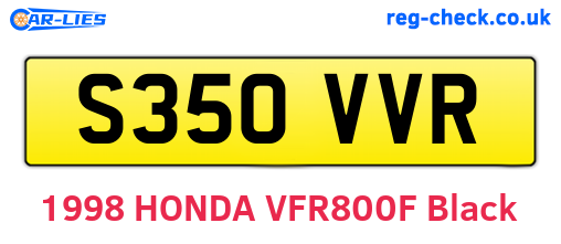 S350VVR are the vehicle registration plates.