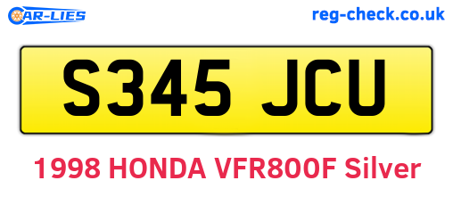 S345JCU are the vehicle registration plates.