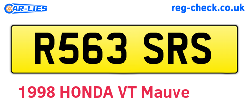 R563SRS are the vehicle registration plates.