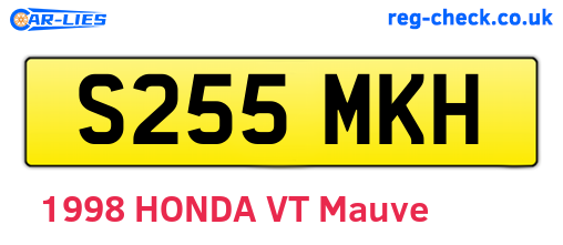 S255MKH are the vehicle registration plates.