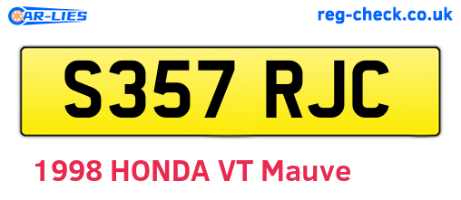S357RJC are the vehicle registration plates.
