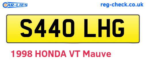 S440LHG are the vehicle registration plates.
