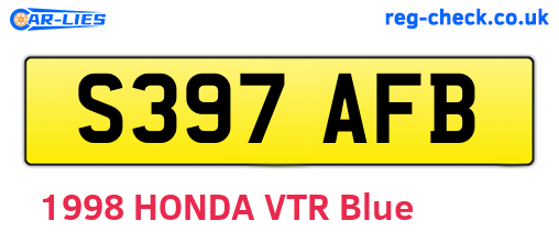 S397AFB are the vehicle registration plates.