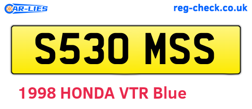 S530MSS are the vehicle registration plates.