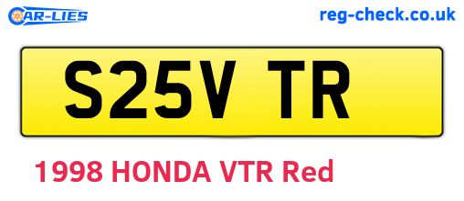 S25VTR are the vehicle registration plates.